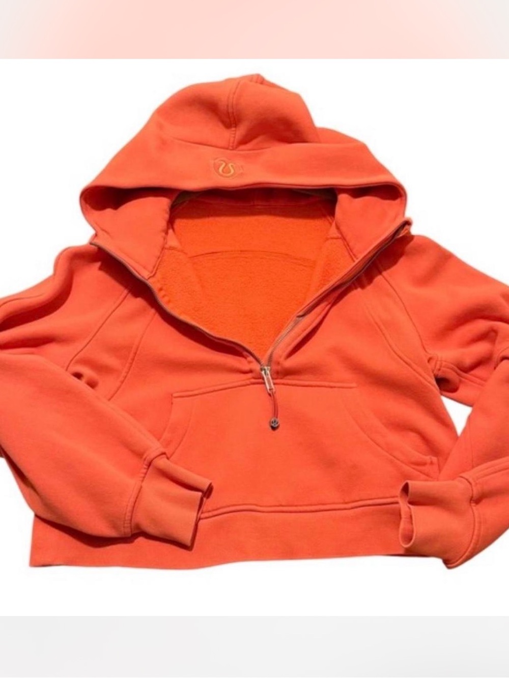 Authentic LuluLemon Orange Scuba Half Zip